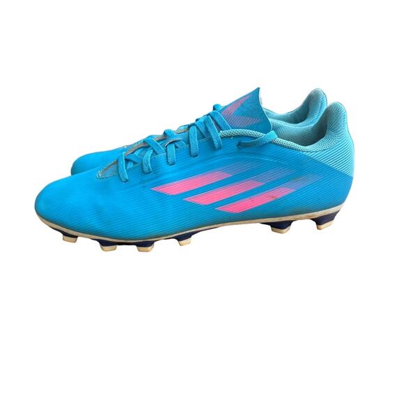 Adidas Shoes Speedflow3 Blue Pink Soccer Football Cleats Size Men's 12 - Picture 1 of 3